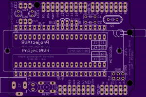 Universal Arduino Programming Board Version 2 rendered by OSHPark